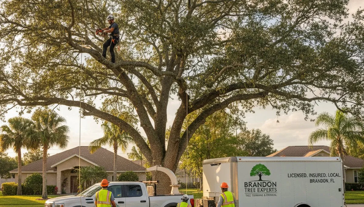 Professional tree removal service in Bradenton, FL clearing hazardous trees safely