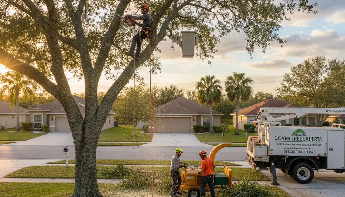 Professional tree removal service in Bradenton FL safely clearing trees for residential properties